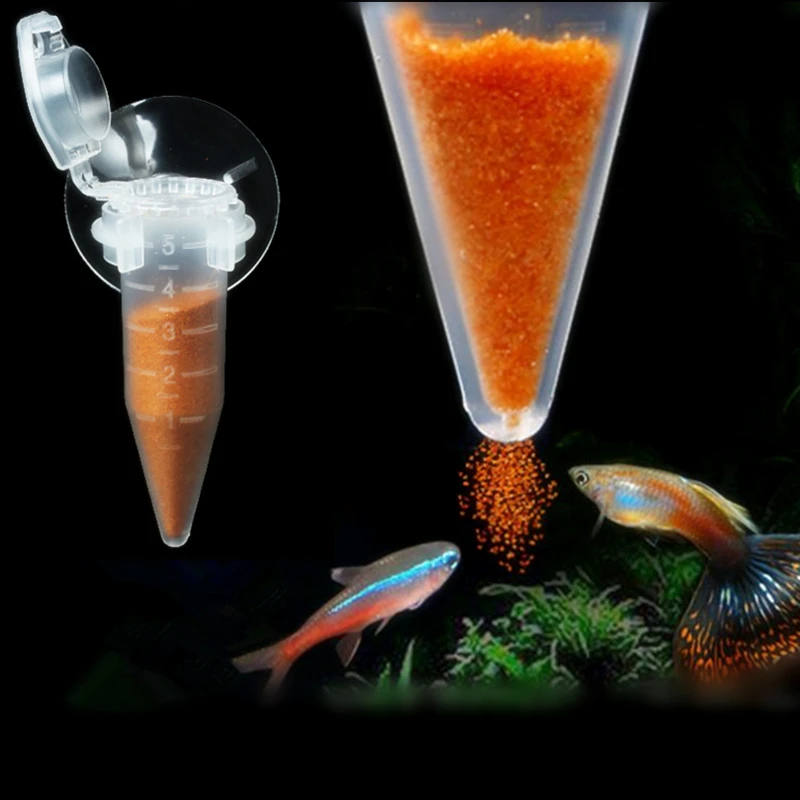 2pcsAutomaticFishFeederAquariumRedWormFishFoodFeedingTool