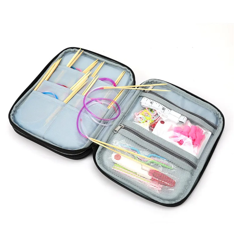 KOKNIT 18pcs Circular Knitting Needles Set Scissors Markers Sewing Accessories Set DIY Yarn Craft Weave Knit Tools With Bag (4)