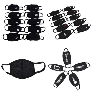 

1PCS Black Mouth Face Mask Cotton Dustproof Mouth Face Mask Anime Cartoon Kpop Lucky Cat Women Men Muffle Face Mouth Masks