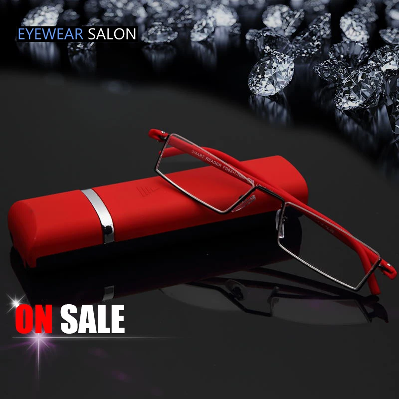 

EYEOOMU Foldable TR90 Comfy Half Rim Reading Glasses Women Light Portable Frame Men Reader Presbyopic Eyeglasses Fashion Eyewear