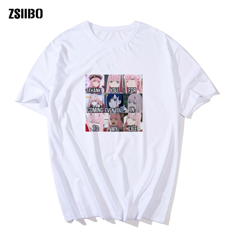 Футболка с коротким рукавом Lovely Zero Two от Darling In The Franxx футболка забавным дизайном