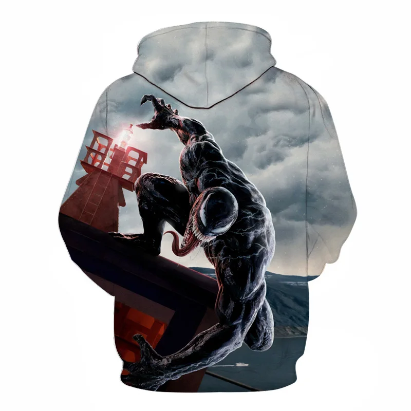 New Customized Fashion Cotton Hoodies with Venom Jumper Pullover Women Casual Long Sleeve Hoodies Topshirt Dropshipping