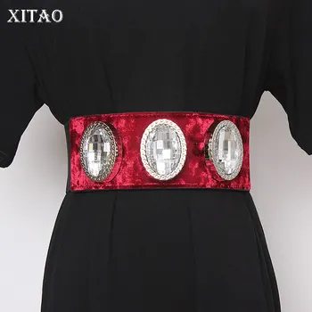 

XITAO Vintage Sequin Fashion Cummerbunds Patchwork Elegant Small Fresh Casual Goddess Fan Minority Loose Cummerbunds GCC3101