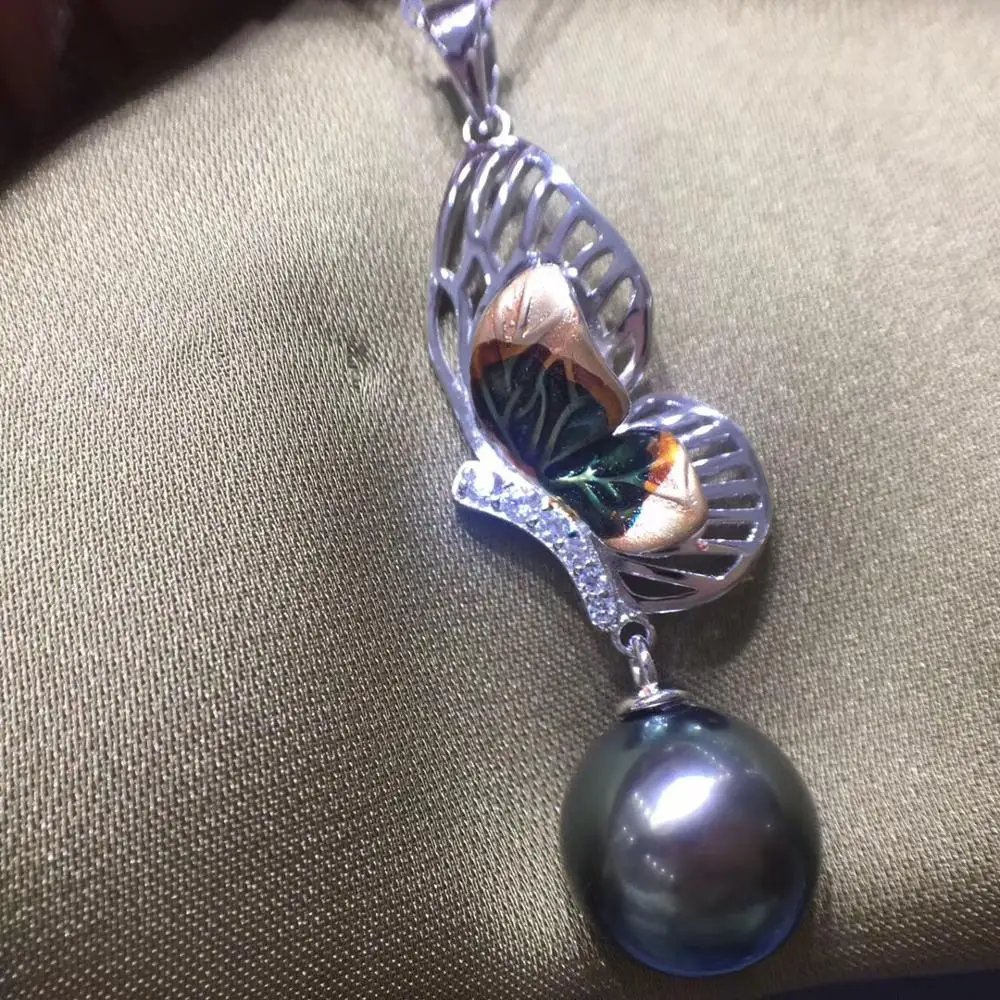 

Butterfly 925 Sterling Silver Pendant Base Setting Mounting Pendant Findings for Akoya Edison Pearls Corals Jade Stones Beads