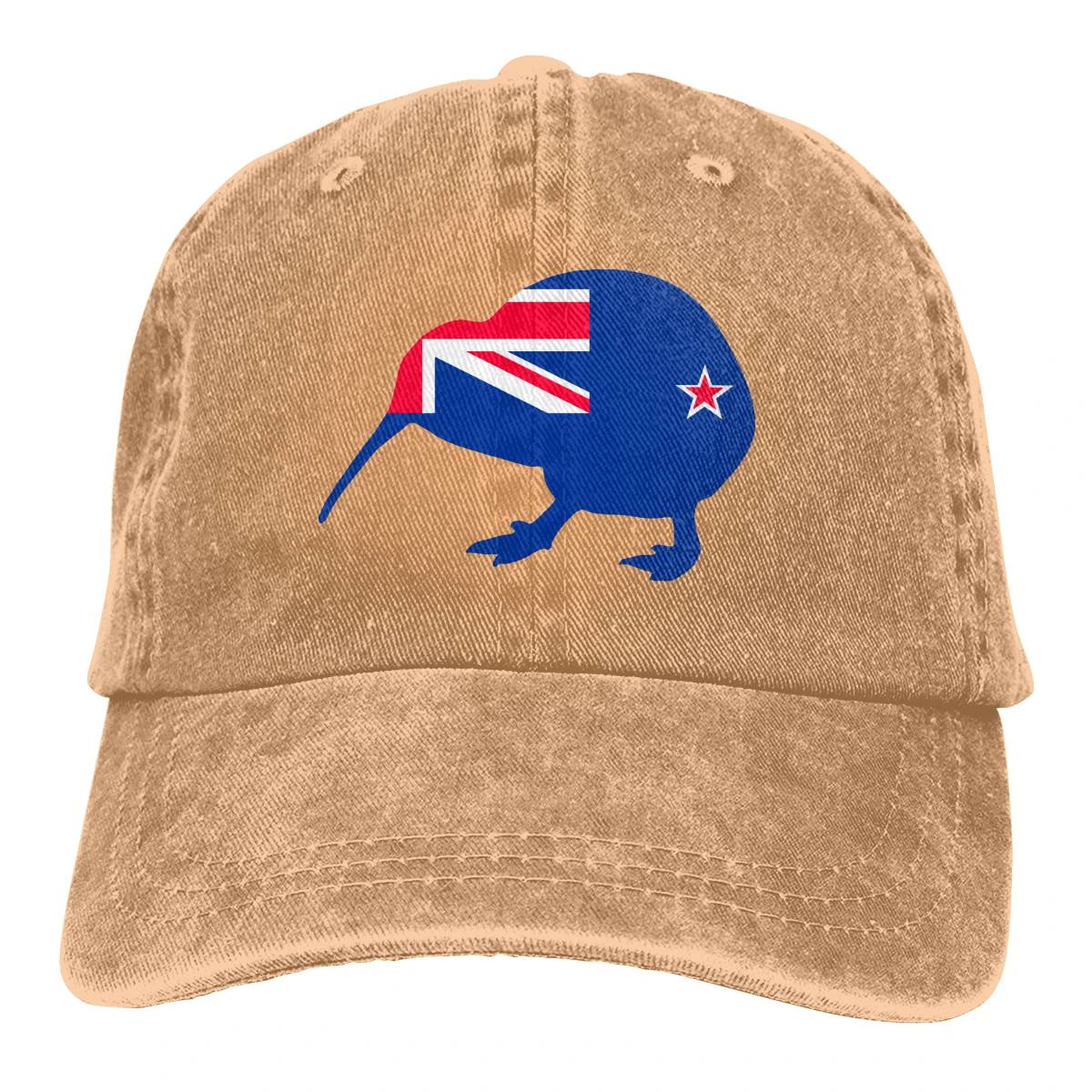 Новая Зеландия киви птица Casquette глубокий Хизер унисекс Мужские Женские джинсовые бейсболка с ремешком кепки Регулируемый Гольф папа шляпа - Color: Khaki