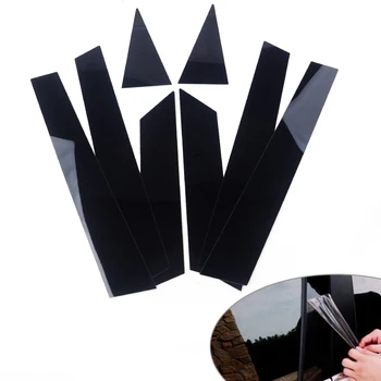 

beler Plastic 8Pcs Glossy Polished Pillar Posts Door Window Sills Trim Decal Cover Panel Strip fit for Nissan Altima 2013-2018