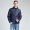 The new super thin down jacket for men is thin with stand collar, large size, portable, lightweight and short jacket with fat an - Цвет: Navy blue