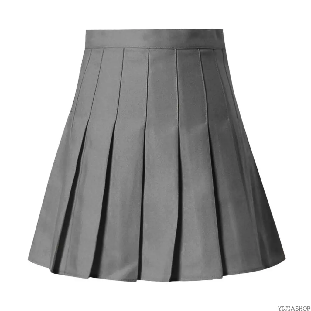 New Skirt women's white female fashion high waist pleated mini skirt