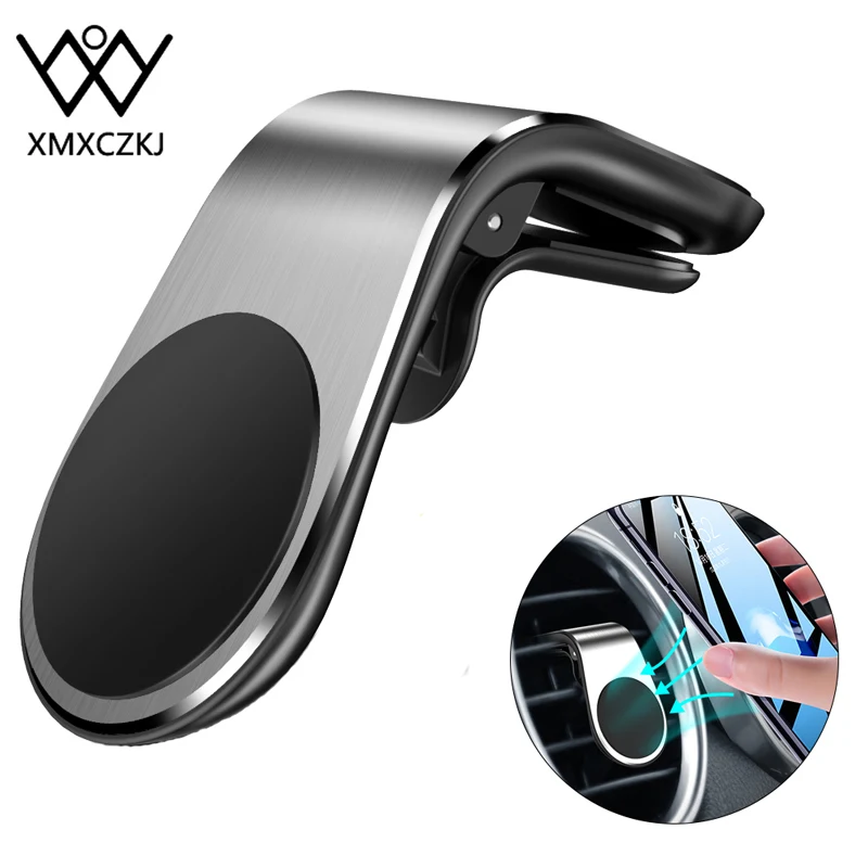 Support Magnétique Pour Téléphone De Voiture - Fixation Clip Sur Ventilation, 360° Rotatif