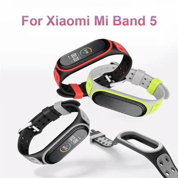 

For Xiaomi Mi Band 5 Strap Sport Replacement Watch Band Silicone Wrist Strap For Mi Band 5 Smart Bracelet Accessories