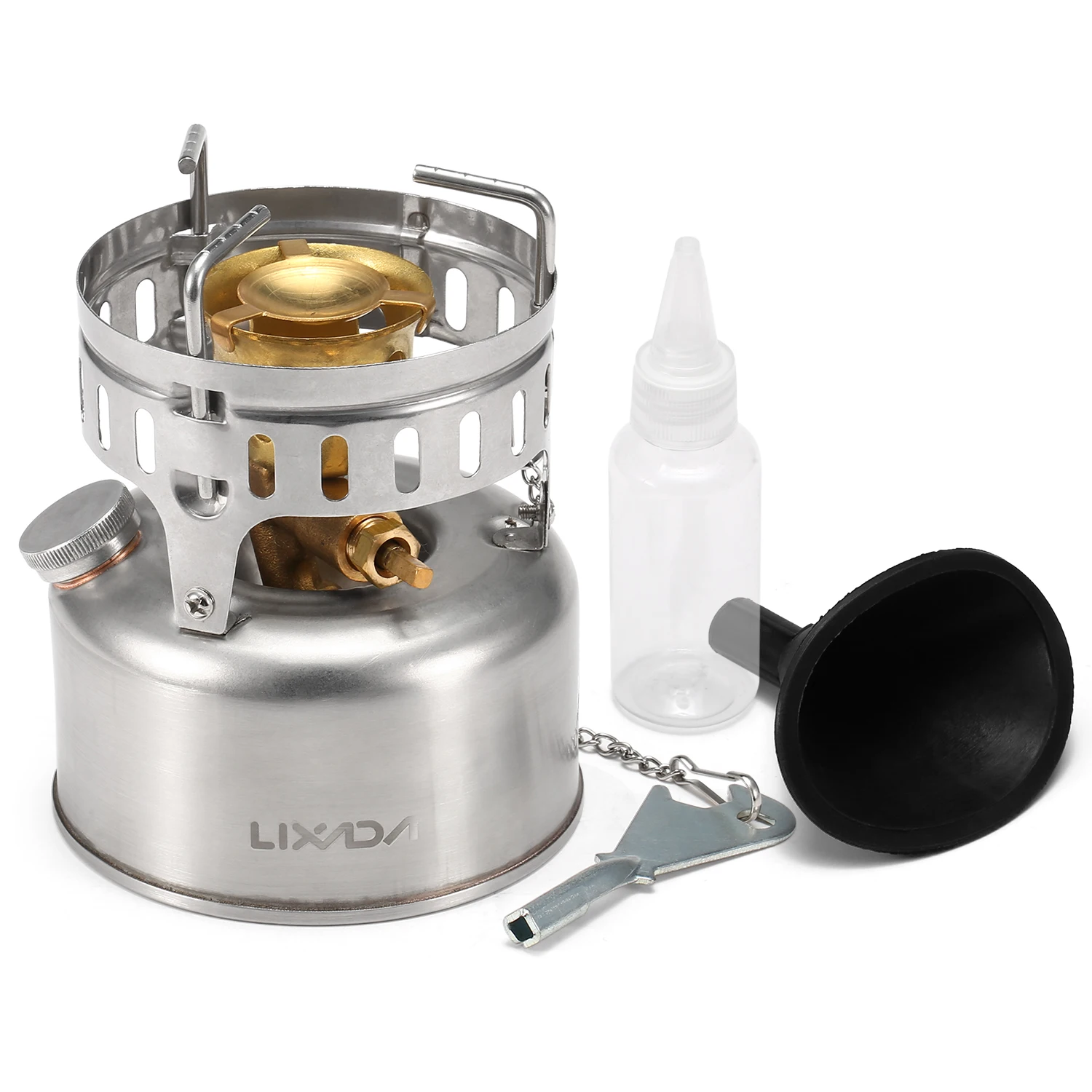 Lixada Stainless Steel Gasoline Stove Portable Outdoor Camping Backpacking Stove Camping Gas Stove Camping Equipment Wood Stove
