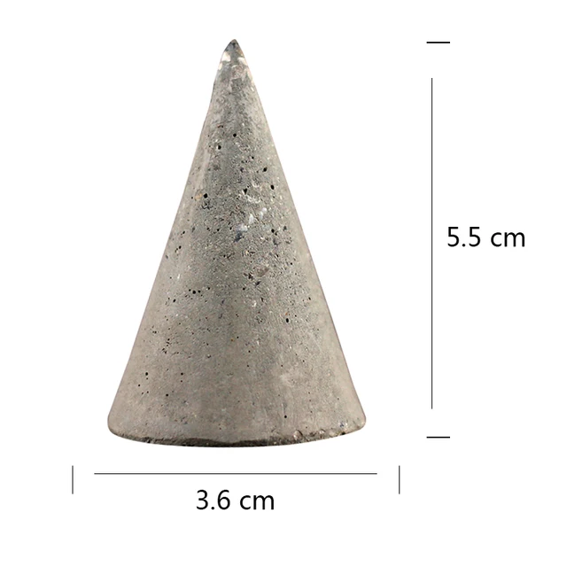 Cement Ring Holders Ornaments Mold Silicone Concrete Pyramid Shape Jewelry Display Stand Mould DIY Decoration Tool L0211