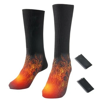 

3V Thermal Cotton Heated Socks Men Women Battery Operated Winter Foot Warmer Electric Socks For Hiking Hunting Ice Fishing new