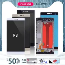 Дисплей для HUAWEI P8 GRA L09 gra-l09 gra-ul10 LCD в сборе с тачскрином на рамке 5.2'' черный белый золото