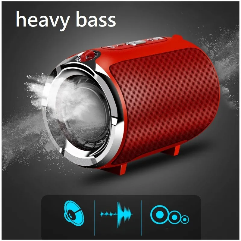 S518 Портативный Bluetooth Динамик с FM радио музыка басовый сабвуфер TF AUX USB s для