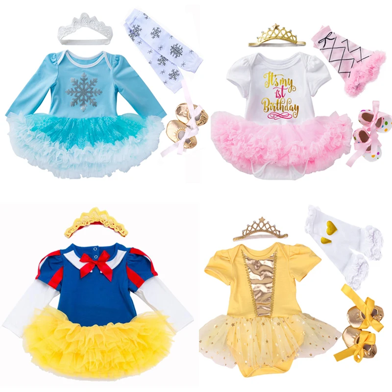 Precio reducido Vestido de bebé bonito para niña, disfraz de princesa para fiesta, conjunto de cumpleaños y Carnaval para bebé aKwjMVEeo3o