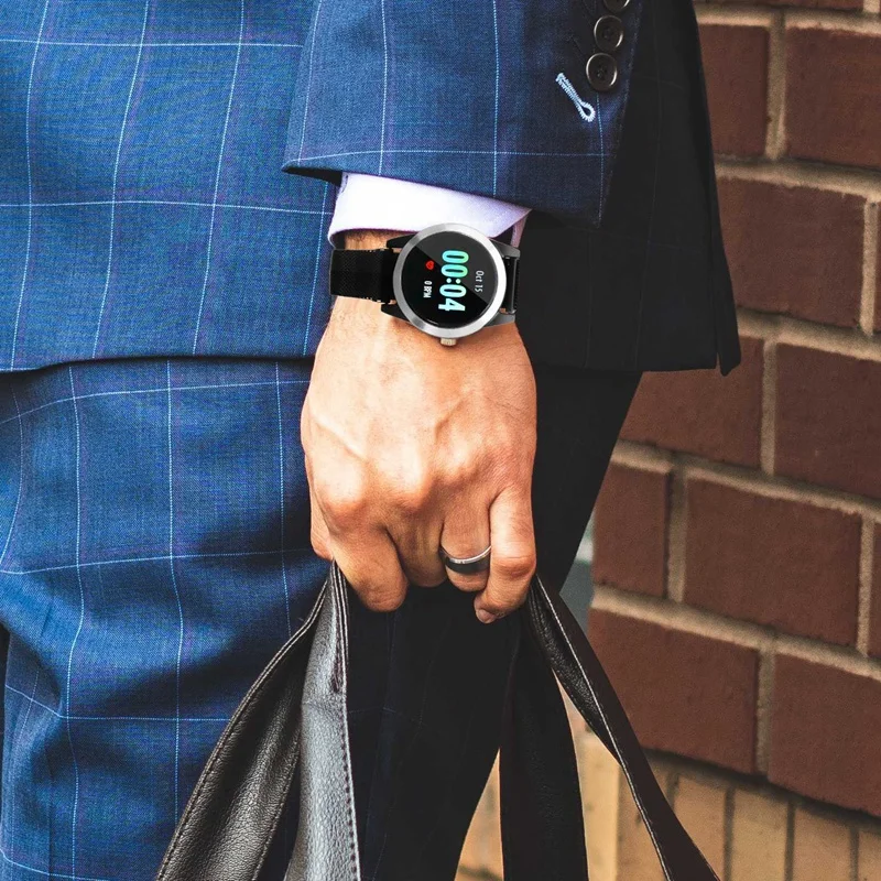 Smart Watch R15 Men Android IOS Smartband Heart Rate Fitness Bracelet Sleep Monitor Fitness Tracker Color Screen Round Wristband