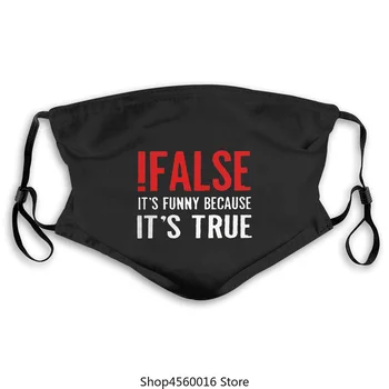 

Masque pour homme Faux c'est vrai Programmeur Geek Développeur Masques 100% coton Programmation Web Codeur Codage Masque d'ordin