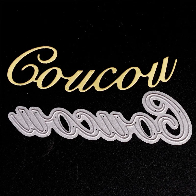French word Metal Cutting Dies for Diy Scrapbooking Die Cut New 2019 Cuts Paper Card Making Craft Embossing Hello | Дом и сад