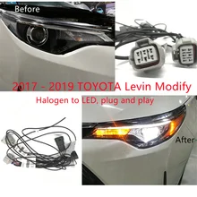 CZMOD – adaptateur de câblage de phare de voiture, mise à niveau spéciale pour Toyota Levin de 2017 à 2019, de l'halogène à la LED 