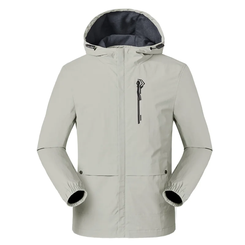 JACKSANQ мужские походные куртки Осенняя водонепроницаемая Спортивная альпинистская походная рыбацкий трекинговый мужской дышащий мужской пальто RA326 - Цвет: White