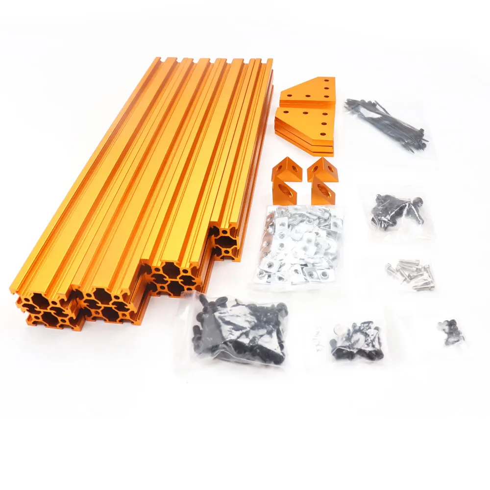 Золотой 2040 профиль красочный Prusa i3 MK3/MK3S медведь комплект prusa i3 mk2s Модернизированный mk3 алюминиевый профиль рамы 359 мм