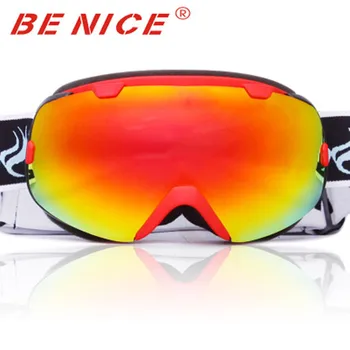 

Low-cost Processing Inventory Benice Snowboard Ski Goggles Double Layers Anti-fog Lens Big Vision Snow Snowmobile Skiing Eyewear