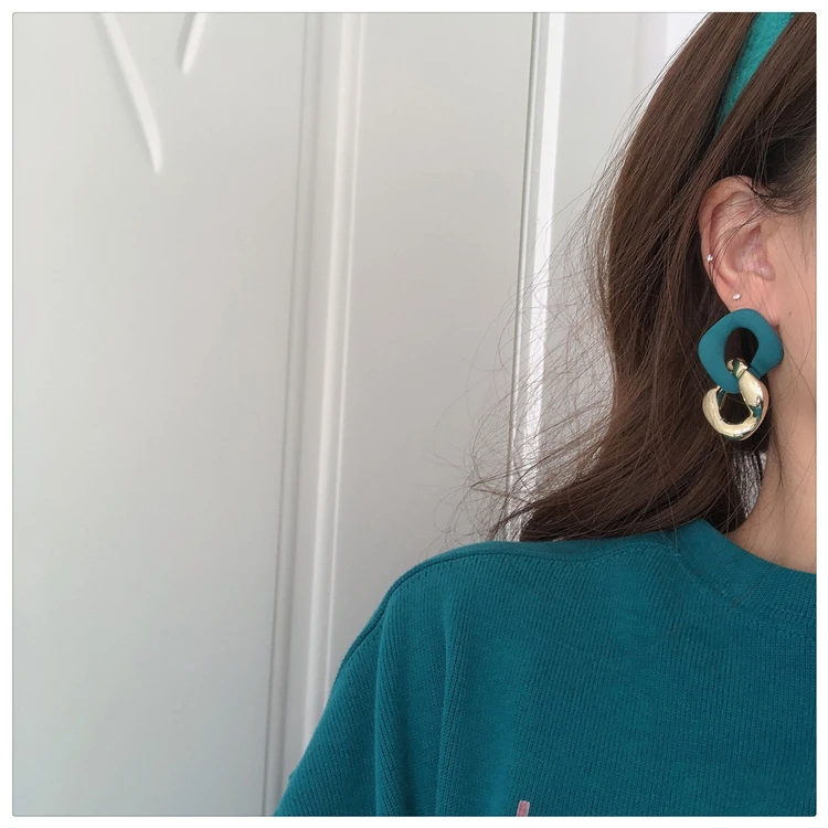 WYBU Super Beautiful Lake Blue Earrings Ins Popular Earrings for Women 2021 New Design Ear Drop Jewelry