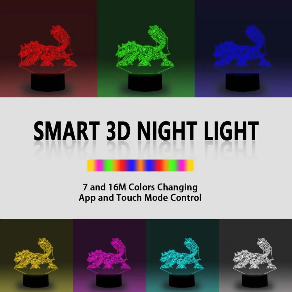NiteApps 3D переводчик Titan ночник настольная Иллюзия украшение лампа подарок на день