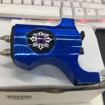 

Metal Rotary Tattoo Machine for Tattoo Artists Liner Shader Tattoo Motor Supply (Blue+Random Color Pad)