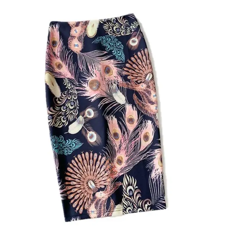 

Fashion Women Animal Print Spring Summer Pencil Skirt Faldas Mujer XXL XL L High Waist Split Midi Calf Skirts Ladies Slim Skirt