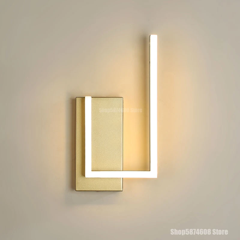 Современный светодиодный акриловый золотой настенный светильник, s спальня, освещение для крыльца, коридора, настенный светильник для дома, гостиной, светильник ные осветительные приборы