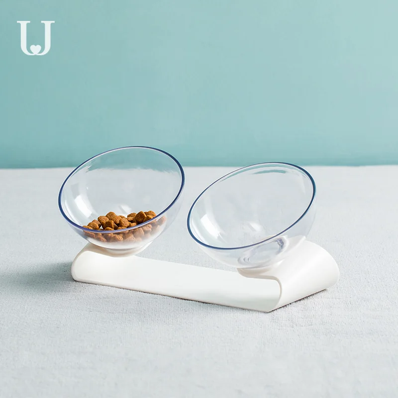 Buy Xiaomi mijia Jordan Judy PE001 Pet Dog Cat Pet Double Bowl Transparent Tilt Design Healthy Material From Xiaomi Youpin
