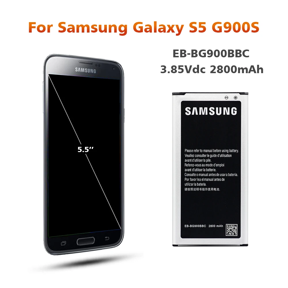 Аккумулятор для samsung G900 EB-BG900BBC 2800 мАч для samsung Galaxy S5 i9600 SM-G900S G900F G900H Сменный аккумулятор для телефона