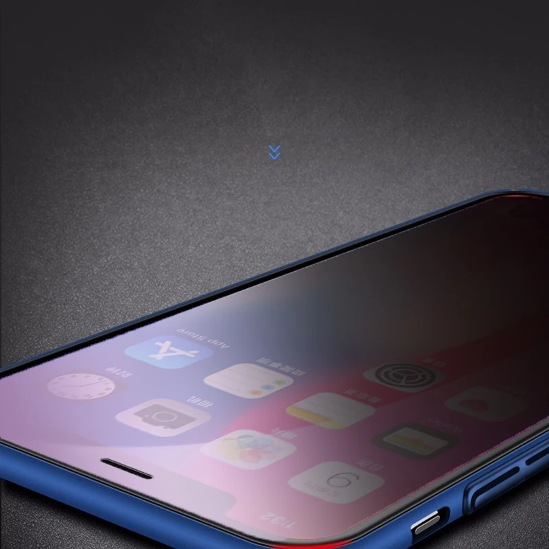 Антишпионский синий светильник из закаленного стекла для iPhone 11 Pro Max X XS защита для экрана для iPhone 11 11Pro Max X XS полное покрытие