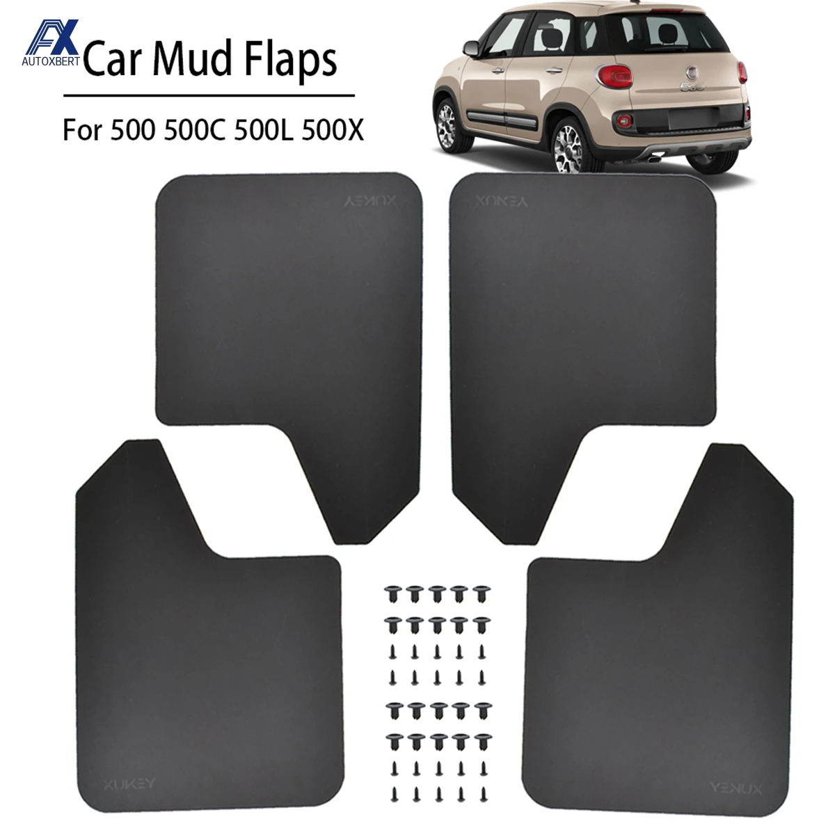 15 &quotx 11 5&quot черный/красный ралли Брызговики для Fiat 500 500C 500L 500X abarth Racing крыло