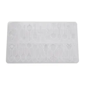 

Crystal Epoxy Resin Mold Tray Key Pendant Casting Silicone Mould DIY Crafts Jewelry Making Tools