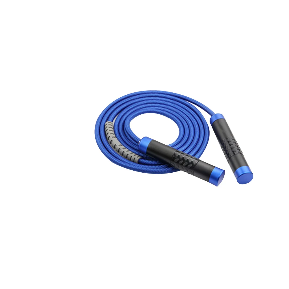 Blue Cotton Rope Фитнес Бодибилдинг Нескользящие ручки тренировочный Скакалка Регулируемый Подшипник нагрузки тренажерный зал на свежем воздухе износостойкий гибкий - Color: Blue Cotton Rope