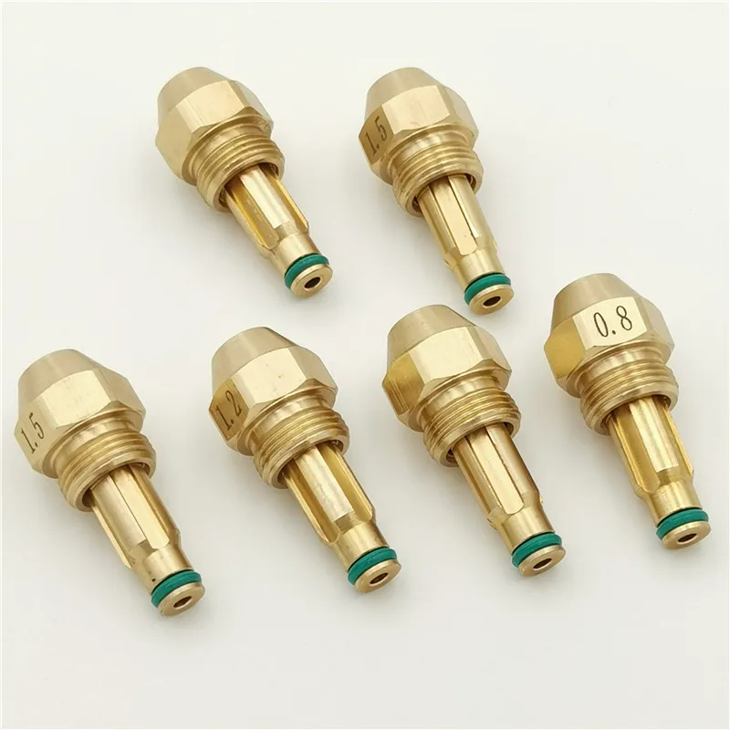 

Burner injector waste oil fuel nozzle of 0.5,0.8,1.0,1.2,1.5,2,2.5,3mm orifice siphon cone brass spray jet boiler combustion jet