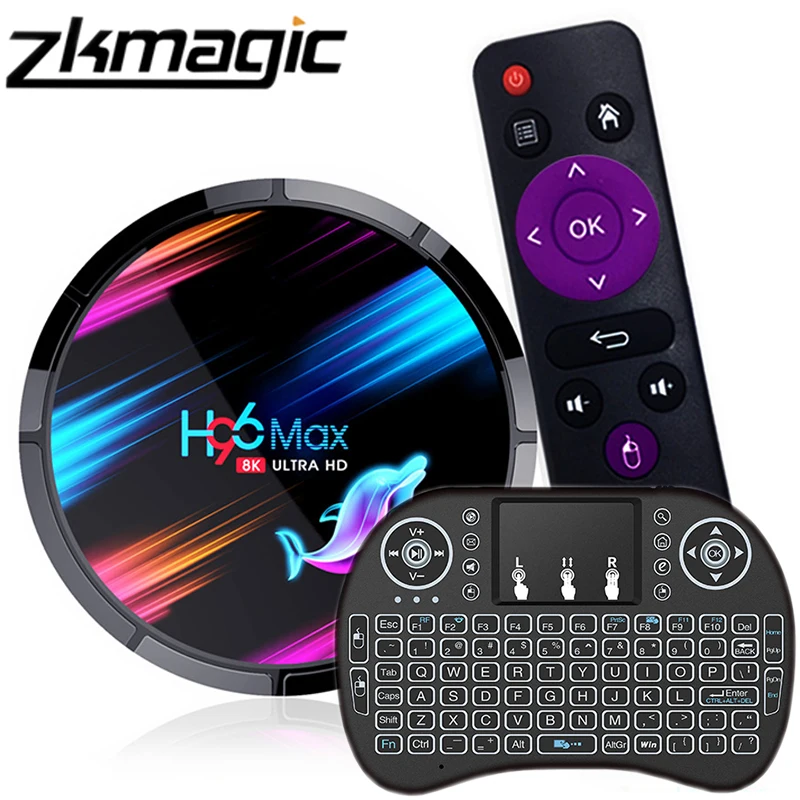 

H96 Max X3 Smart Android 9.0 TV Box S905X3 Quad Core 64 Bit 4GB 128GB 2.4G/5G WiFi VP9 Decoding Miracast 8K HD Media Player