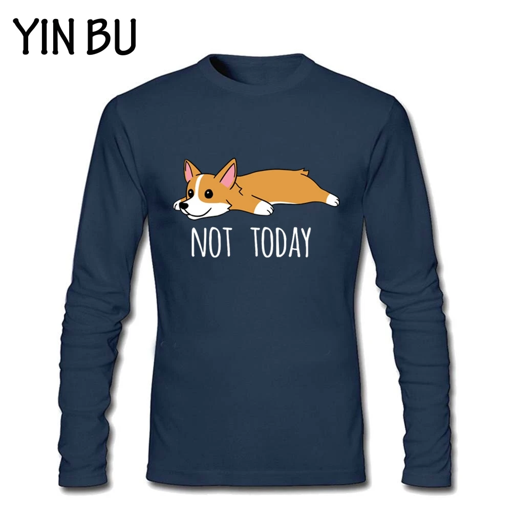 Мужские футболки Not Today Beagle Dog зима осень новая футболка оптом с длинным рукавом мужская футболка уличный стиль Забавный - Цвет: Фуксия