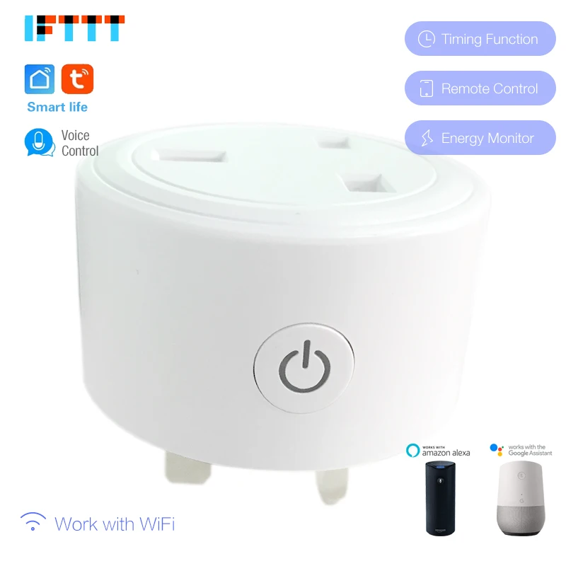 6 шт. 16A Wifi умная розетка Tuya Smart Life App power Energy Monitor UK SG MY Ireland Plug Alexa Google Home Mini IFTTT|Умные