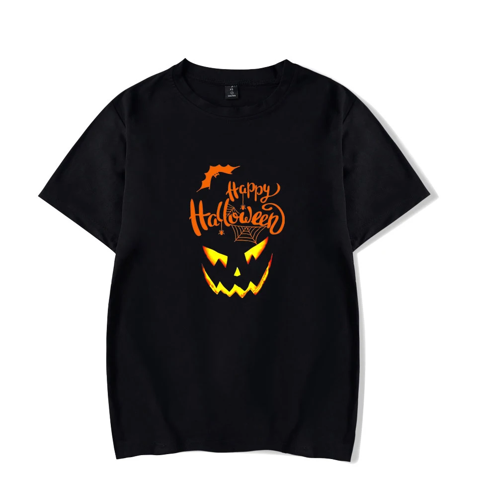 Korean Top Quality T Shirts Fashion HALLOWEENR Ghost pumpkin Cartoon Printed Casual T Shirt Men Brand T-shirt Cotton Tee Shirt