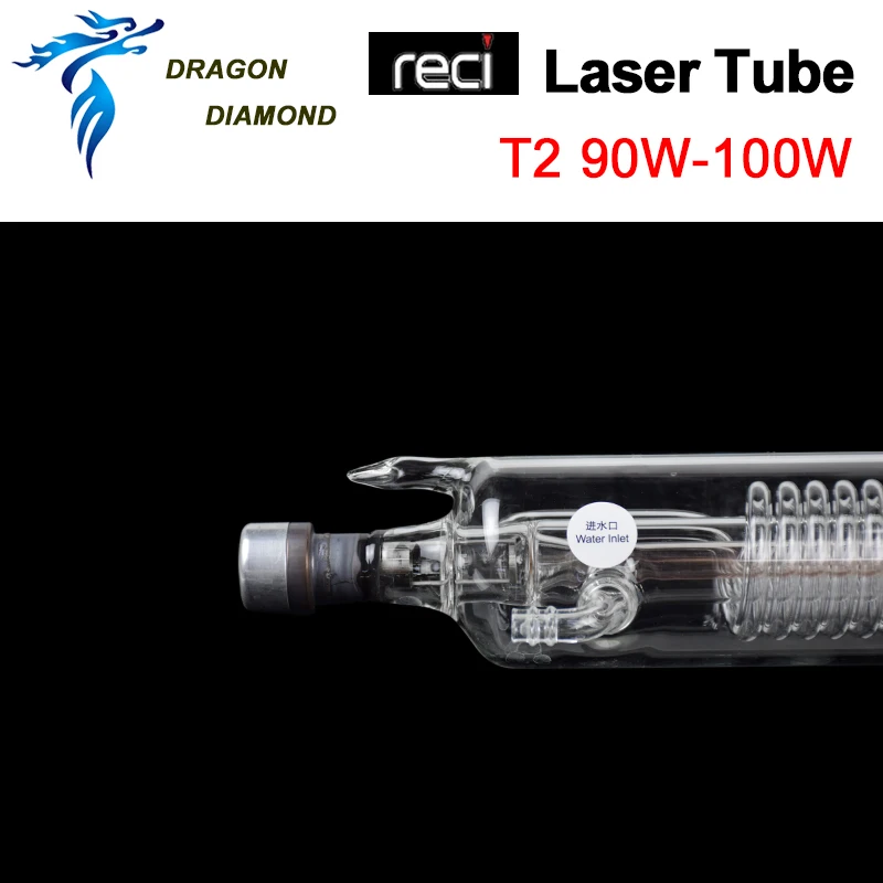 DRAGON DIAMOND Reci T-series T2 90 Вт-100 Вт CO2 лазерная трубка длиной 1250 мм диам. 65 мм для лазерной гравировки и резки - Цвет: Серебристый