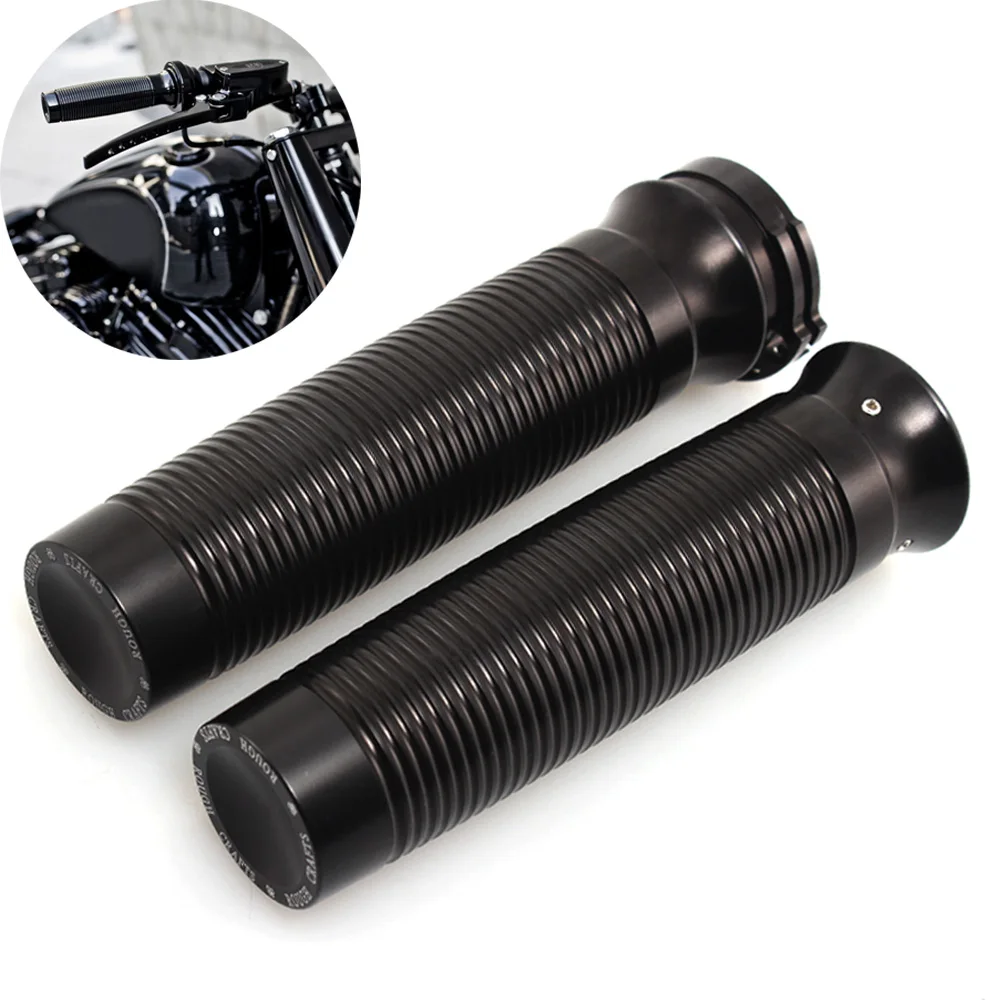 Black Aluminum Hand Grips Handlebar Grips For Harley Sportster XL1200
