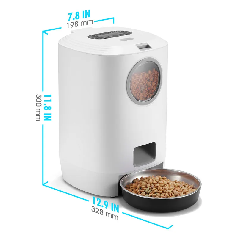 Smart Pet Auto Feeder for Cats and Dogs With  4 Meal Voice Recorder