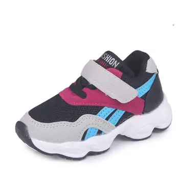 

Children Sports Shoes Boys Girls Spring Damping Outsole Slip Patchwork Breathable Kids Sneakers Child Running Shoe