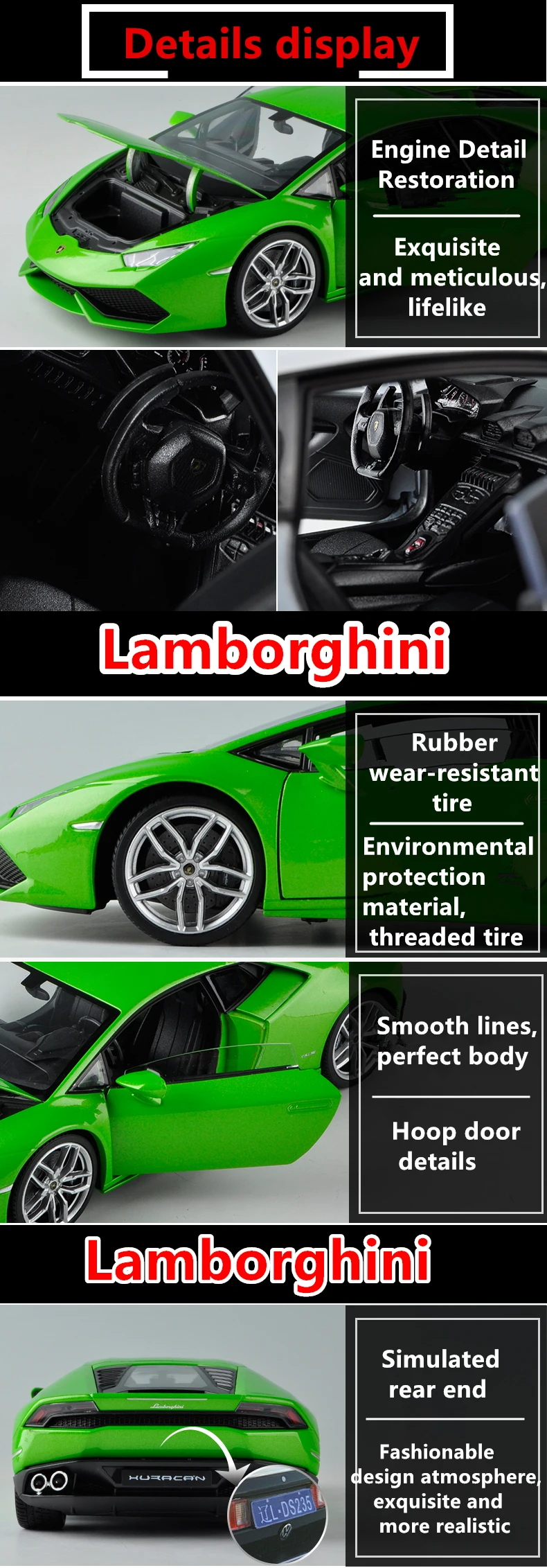 welly 1:18 Lamborghini LP610-4 alloy car model simulation car decoration collection gift toy Die casting model boy toy