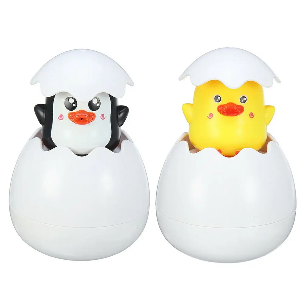 Baby Shower Bath Toys for Children Early Educational Bathtub Bathroom Sprinkling Egg Floating Duck Penguin