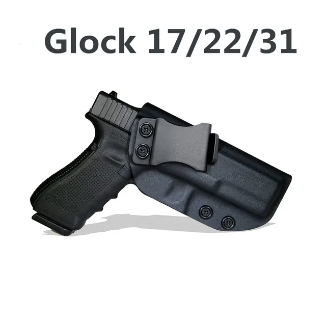 VlaMiTex IWB Fondina In Pelle Per Glock 17 19 22 23 25 26 27 31 32 33 34 37 (IWB 2 - Mod. 43 - Foto 8